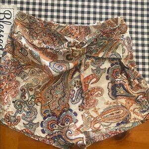 SHEIN Multicolor Paisley High Waist Shorts